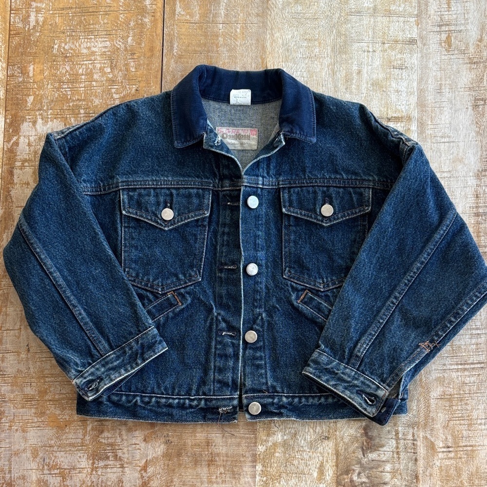 Vintage OshKosh Kids Oversized Denim Jacket size 7